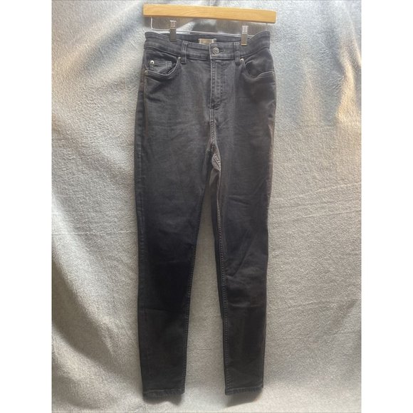 H&M Jeans Hm Women Sz 8 Solid Black Denim Skinny Jeans Mall Brands